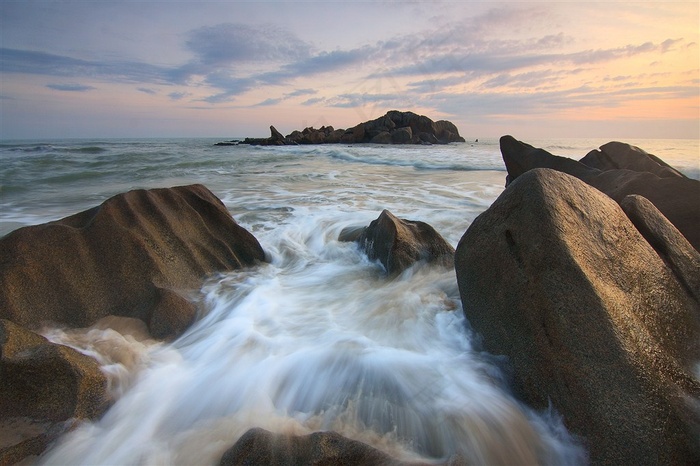 丝绸一样的海水大图