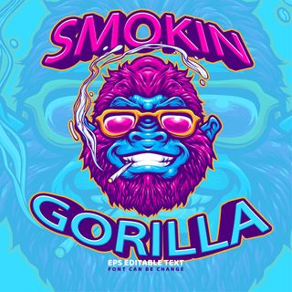 炫酷大叔-猴子-猩猩标识logo设计