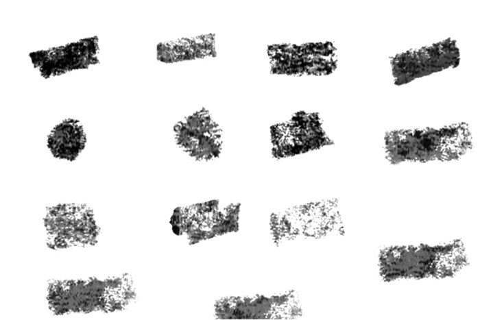 高级碳素笔、粉笔笔触、颜料画笔PS笔刷