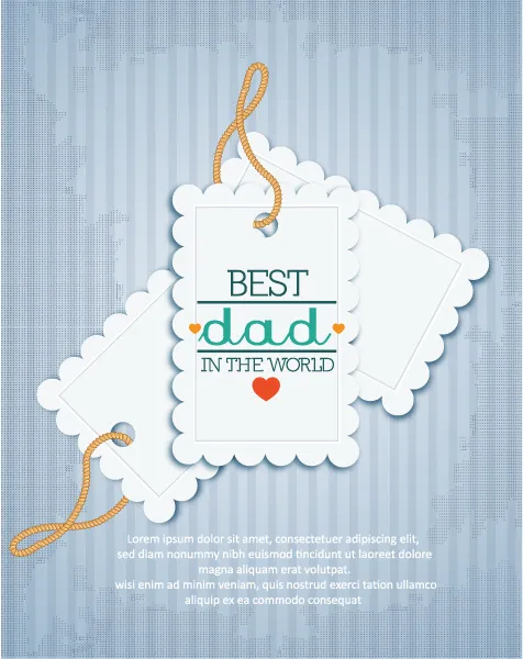 父亲节英文艺术字eps,ai矢量模版下载