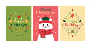 圣诞贺卡矢量图