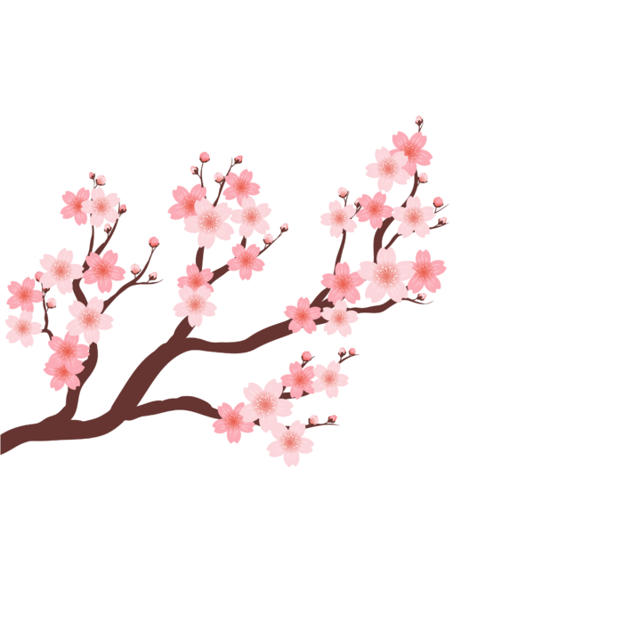 春天浪漫粉红色樱花手绘樱花梅花桃花花朵图片PNG免扣素材