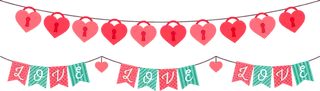 爱心吊旗三角旗