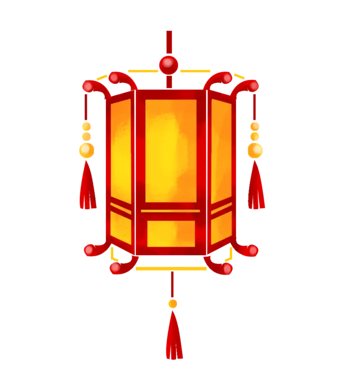 卡通手绘灯笼中秋节元宵节花灯新年海报元素PNG免扣PS素材