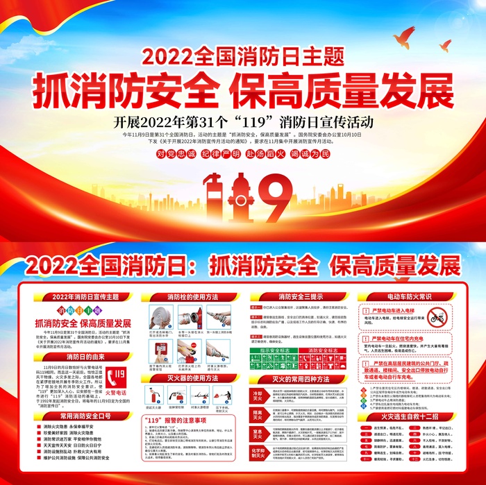 2022全国消防日宣传栏