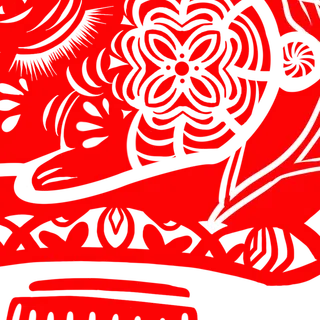 兔年剪纸兔子灯笼免扣PNG素材兔年新年兔子