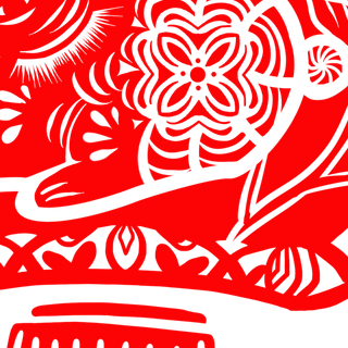 兔年剪纸兔子灯笼免扣PNG素材兔年新年兔子