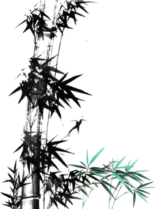 竹子水墨画中国风国画墨水书法竹子画