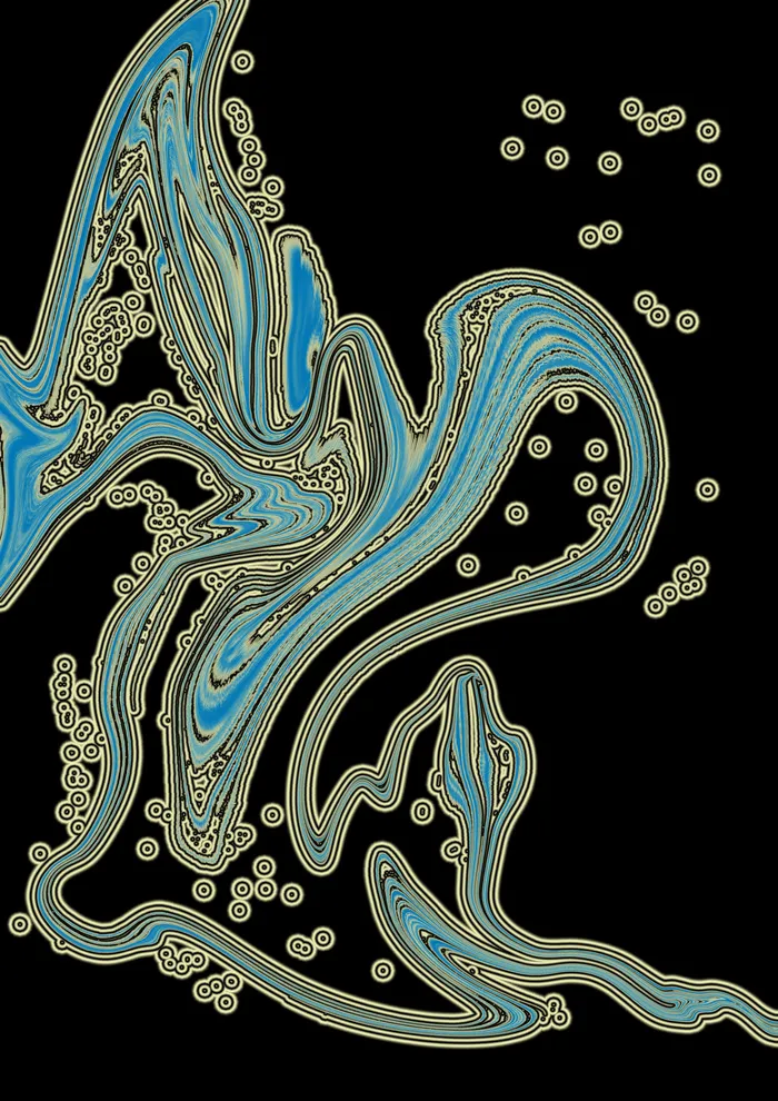 蓝色白色黑色流动画册背景