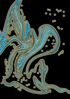 蓝色白色黑色流动画册背景