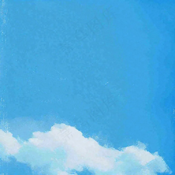 蓝天白云清新自然天空摄影图(1024x1024)