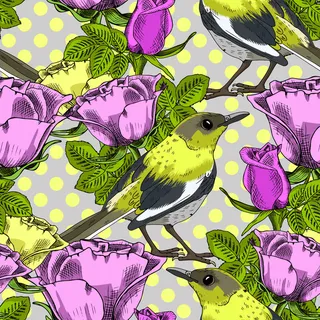 花卉唯美手绘花朵面料纹理手机壳布料面料印花服装矢量图案素材