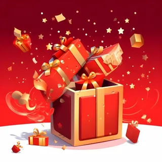 红色礼盒礼物圣诞背景