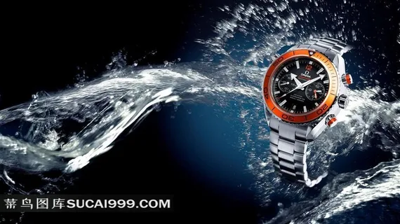 名牌欧米茄海马系列手表溅水素材