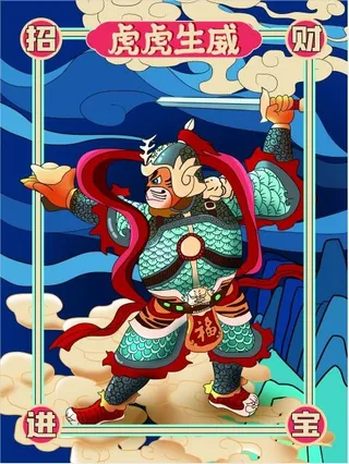 2022年虎虎生威虎年海报
