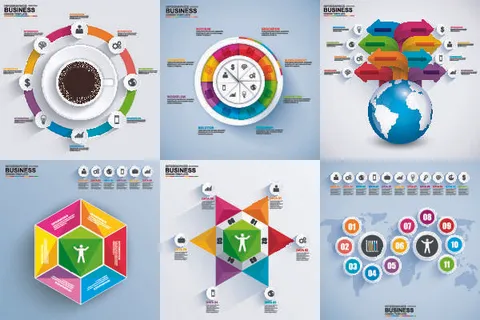 ppt素材3d数据图表模板可视化图形统计标签矢量图标模型ai源文件