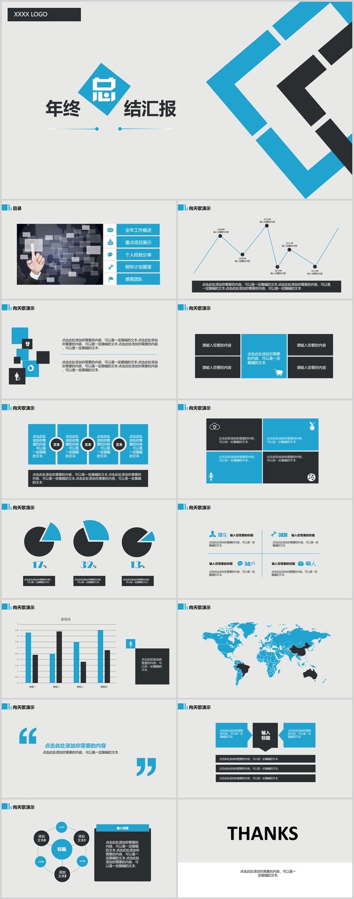 年终总结述职报告PPT模板