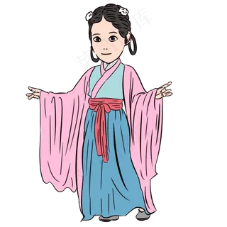 卡通女孩可爱古风