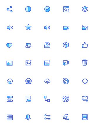 彩色icon手机线性小图标UI素材AI矢量图psd设计源文件app菜单分类