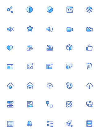 彩色icon手机线性小图标UI素材AI矢量图psd设计源文件app菜单分类