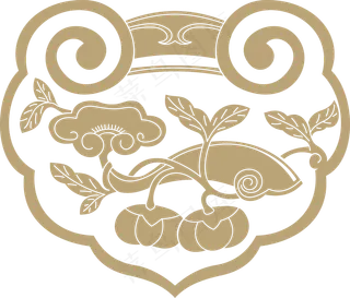 中国风传统吉祥寓意图案古代喜庆祥瑞纹样纹饰PNG免抠