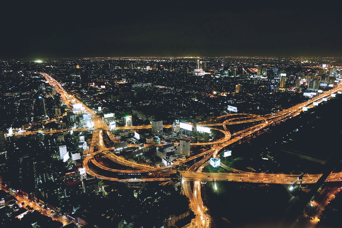 城市立交桥夜景图片