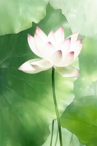 国风荷花水墨节气背景