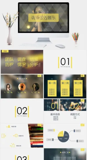 时尚调研报告PPT模板下载预览图