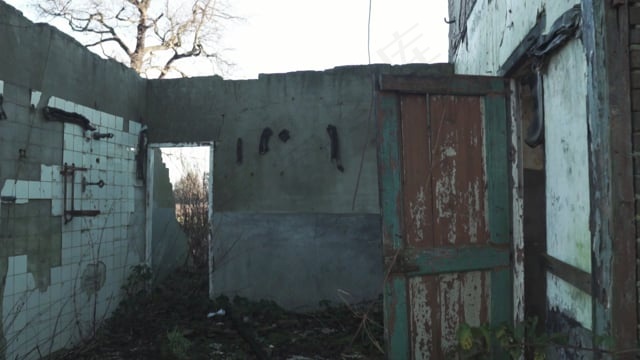 废墟, 房子, 烧焦了, 烧毁, 建造