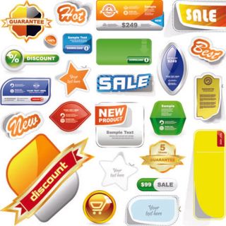 免抠创意贴纸标签