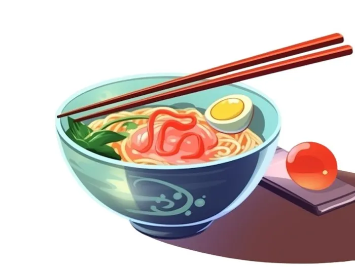 美食鸡蛋西红柿面条免抠(1232x928)