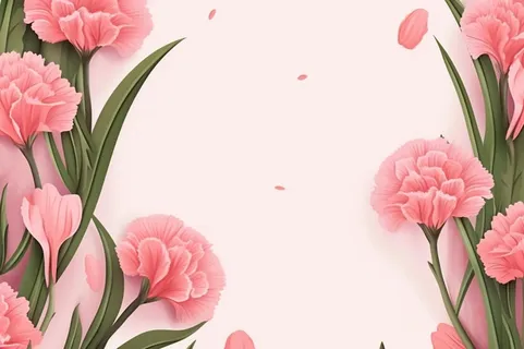 简约粉色康乃馨插画背景 简约粉色康乃馨插画背景