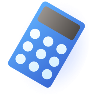 简笔画学习用品计算器