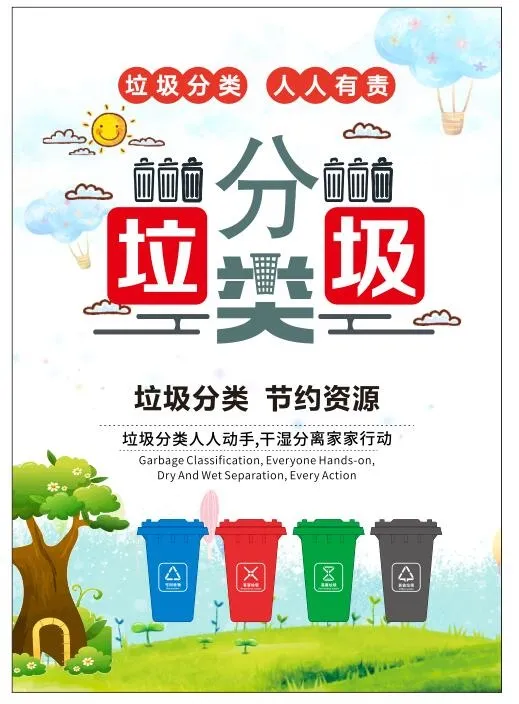垃圾分类海报cdr矢量模版下载