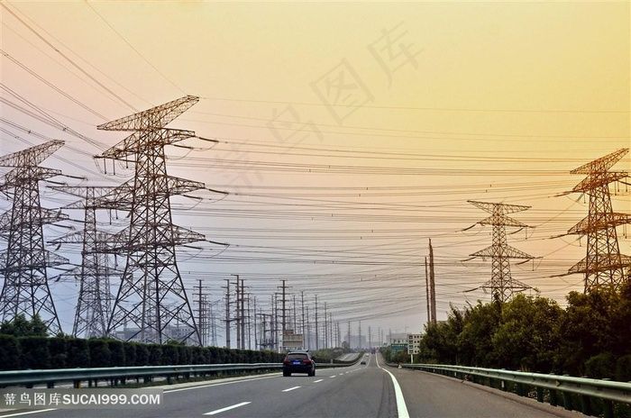 高压线走廊高清图片