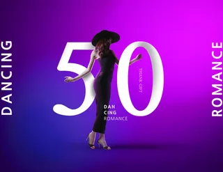 舞蹈紫蓝色海报