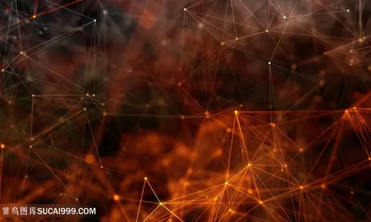 橘色金属科技炫彩背景 橘色金属科技炫彩背景