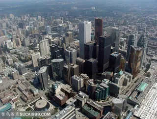 楼房楼群房子高楼繁华城市