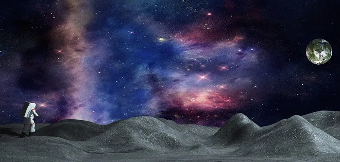 科幻C4D航天员太空宇宙星空