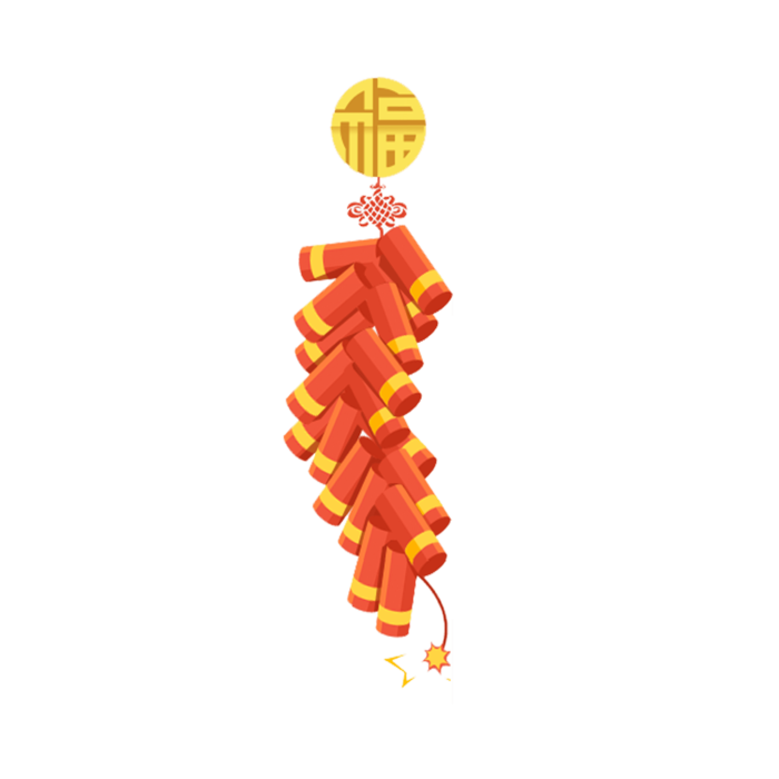 红色烟花爆竹免扣素材