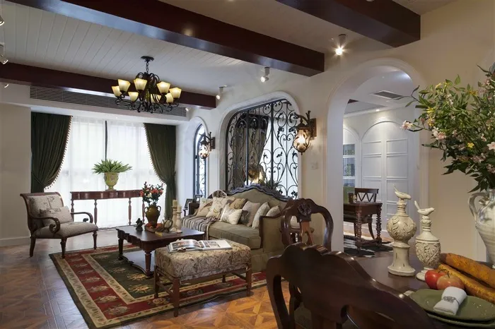 美式客厅素材背景
