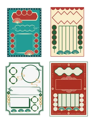 复古门头国潮港风传统文化矢量源文件