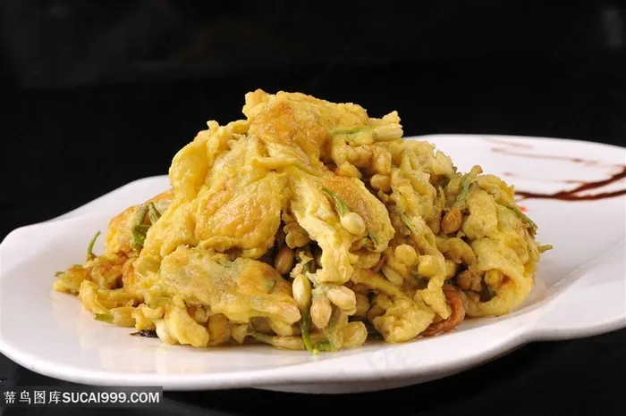 中华美食炒蛋实拍摄影图