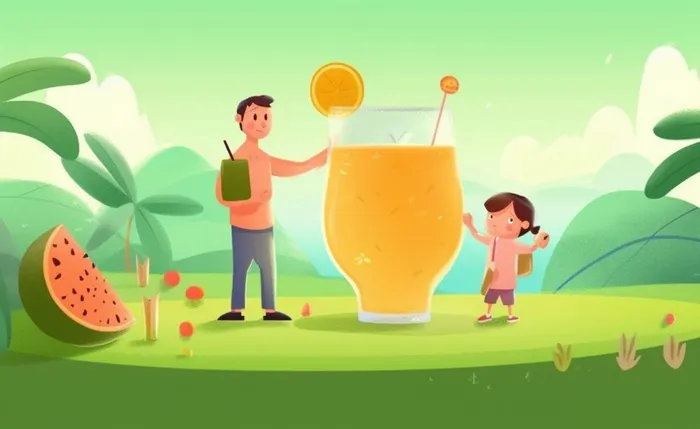孩子们水果饮料玩耍背景(1408x864)
