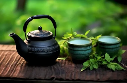 茶壶植物自然意境背景 茶壶植物自然意境背景