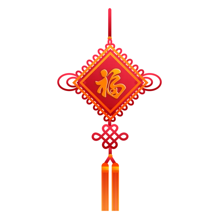红色平安结中国结免扣素材