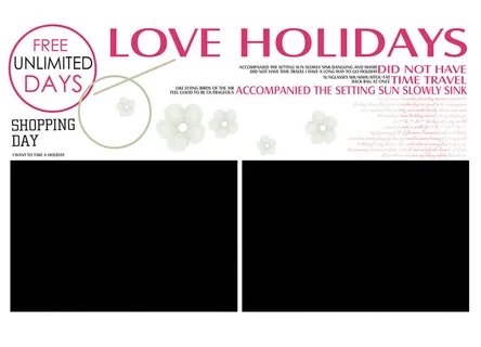 英文左右粉色字照片排版相册影集