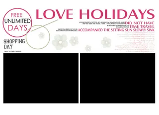 英文左右粉色字照片排版相册影集