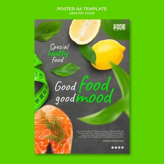 新鲜健康食品广告海报 新鲜健康食品广告海报