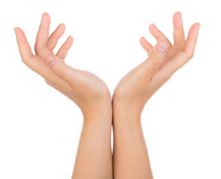 手势双手接住免抠png